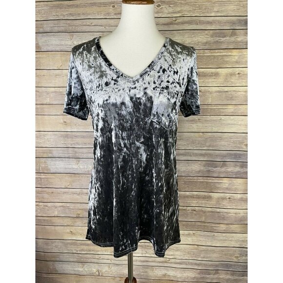 Spring + Mercer Women’s Small Crushed Velvet Top - Picture 1 of 10